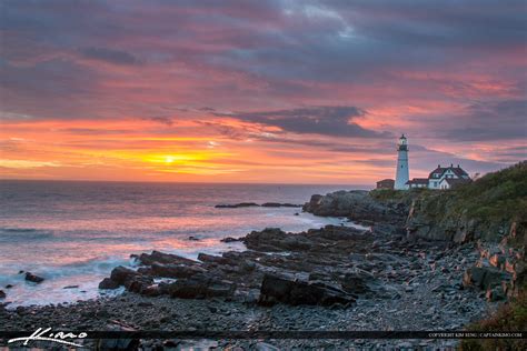 Cape Elizabeth Lighthouse in Maine During Sunrise | HDR Photography by ...