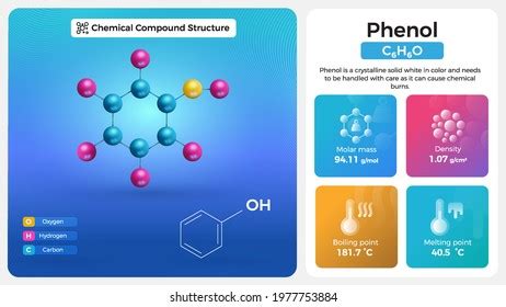 Phenol Properties Chemical Compound Structure Stock Vector (Royalty ...