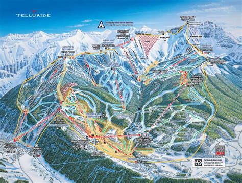 2018 TELLURIDE Ski Trail Map | Etsy