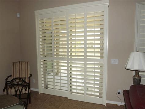 Plantation Shutters on sliding glass doors - Traditional - Phoenix - by ...