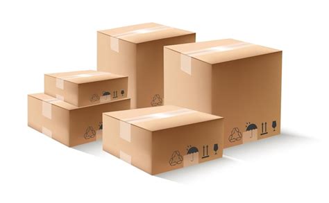 Free Vector | Delivery cardboard pile of boxes