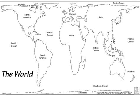 7 Printable Blank Maps For Coloring Activities In Your Geography ...