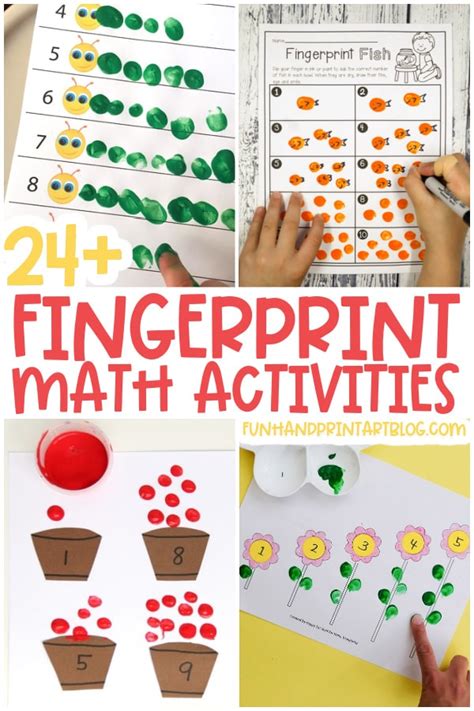 Fingerprint Math Counting Activities for Preschool - Fun Handprint Art