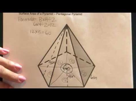 How to find the Surface Area of a Pentagonal Pyramid - YouTube