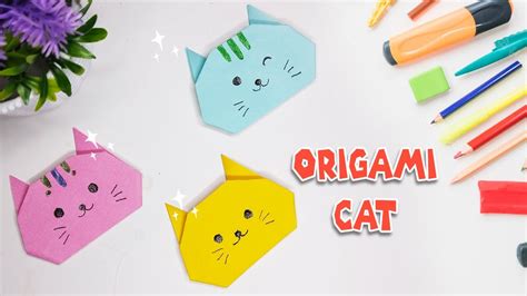 How to make Origami Head Cat easy | Origami Tutorial - YouTube