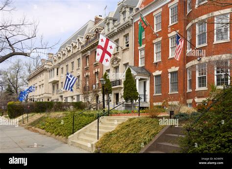 Embassies on embassy row Washington DC USA Stock Photo - Alamy