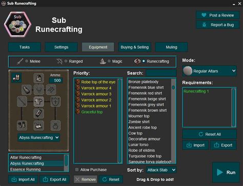 Sub Runecrafting [ALL runes] [GOTR] [Abyss] [Ourania] [Essence Runners ...