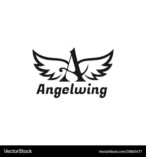 Angel logo design template idea Royalty Free Vector Image