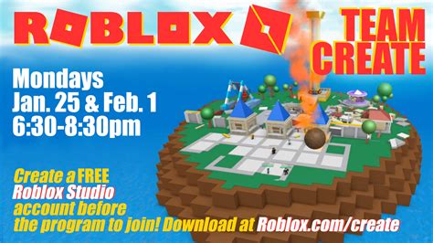 ONLINE: Roblox Team Create | Sayville Library