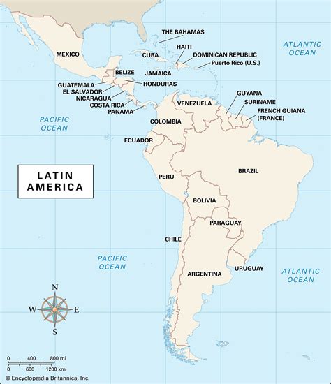 Central America And Latin America Map - Goldie Georgeanna