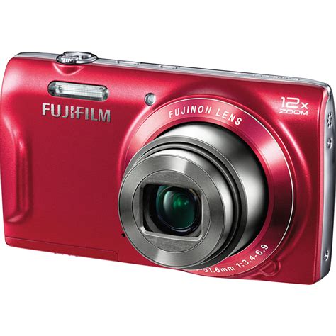 FUJIFILM FinePix T550 Digital Camera (Red) 16309393 B&H Photo