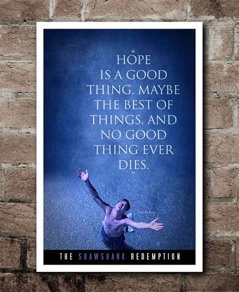 The Shawshank Redemption hope is A Good Thing Quote Poster 12x18 - Etsy