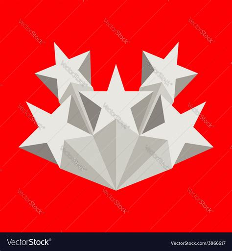 Five silver stars Royalty Free Vector Image - VectorStock