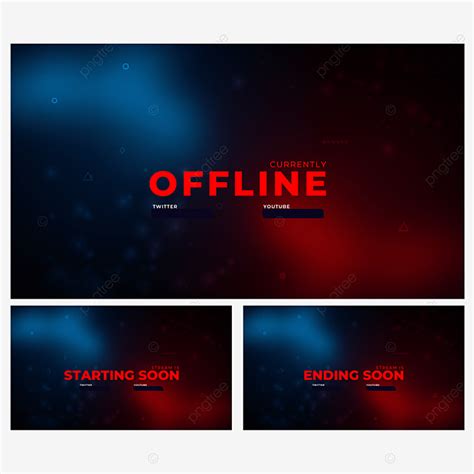 Minimalist Banners Clipart Vector, Minimalist Red And Blue Twitch ...