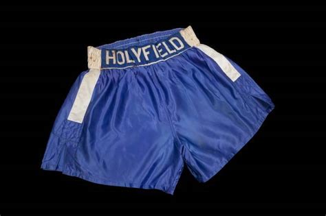 EVANDER HOLYFIELD VS. MICHAEL DOKES FIGHT WORN TRUNKS