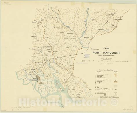 Map : Port Harcourt, Nigeria 1915, Plan of Port Harcourt and ...