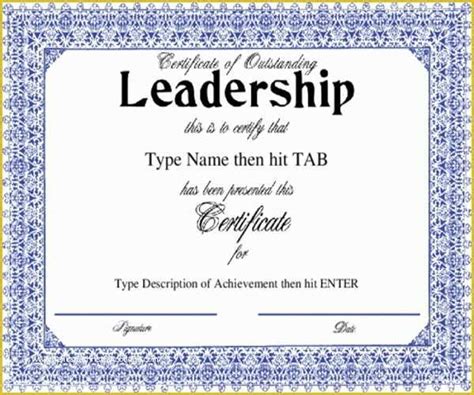 Leadership Certificate Template Free Of Leadership Certificate Template ...