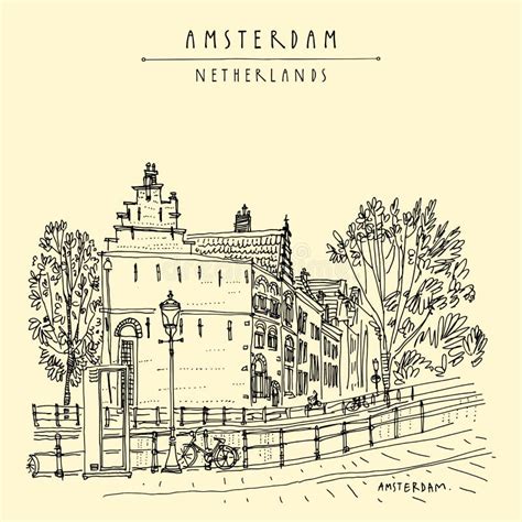 Amsterdam Canal Drawing Stock Illustrations – 307 Amsterdam Canal ...