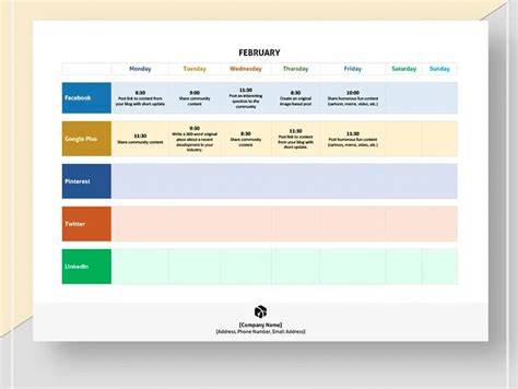 Content Calendar Templates for Social Media in Excel & Sheets