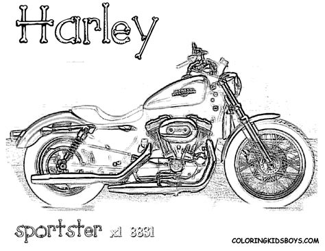 Harley Davidson Pages For Adults Coloring Pages