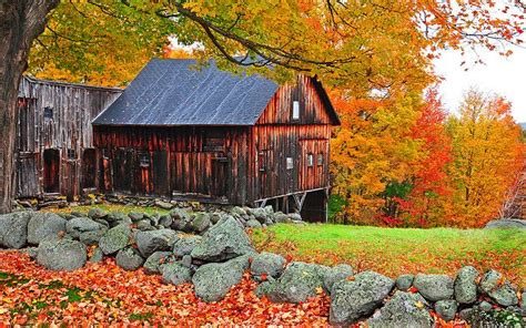 King St Farm autumn scene , Hancock NH | Old barns, Rustic barn, Autumn ...