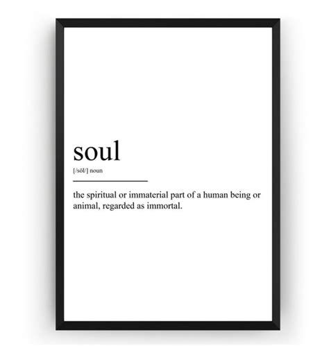 Soul Definition Print | Etsy