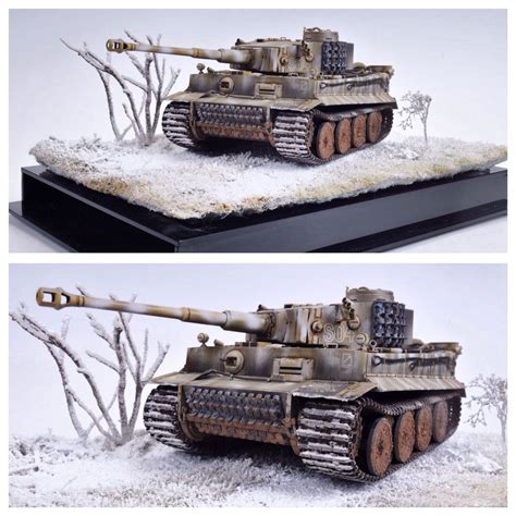 My recent build of a Tamiya 1:35 scale Tiger I in winter camo with ...