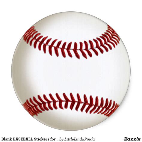 Blank BASEBALL Stickers for Handwritten Stickers | Zazzle.com ...