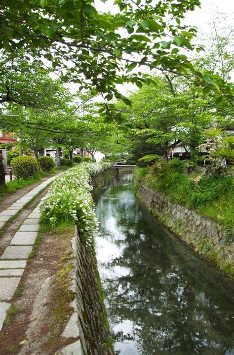 A View of the Path of Philosophy in Springtime. Kyoto Japan Stock Image ...