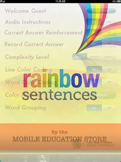 Introducing, Rainbow Sentences App (With images) | Speech and language ...