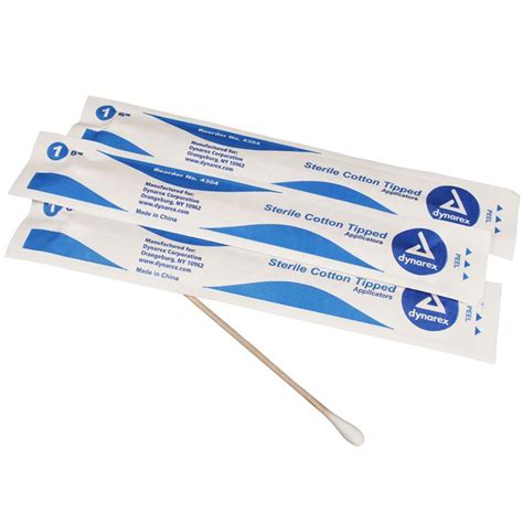 6 Inch Wood Stick Sterile Cotton Tip Applicator – woundcareshop