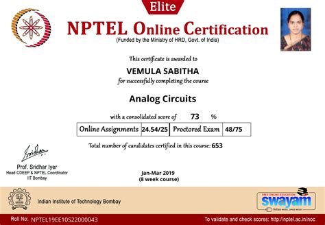 NPTEL-Certificates - Vaagdevi College of Engineering