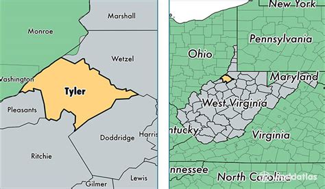 Tyler County, West Virginia / Map of Tyler County, WV / Where is Tyler ...