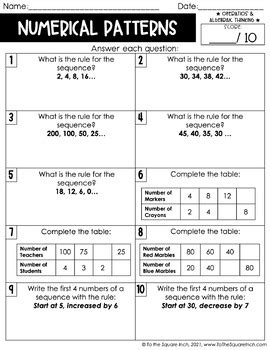 5th, 6th, 7th and 8th Grade Math Worksheets | TpT