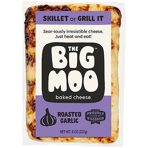 The Big Moo Roasted Garlic Baked Cheese, 8 oz