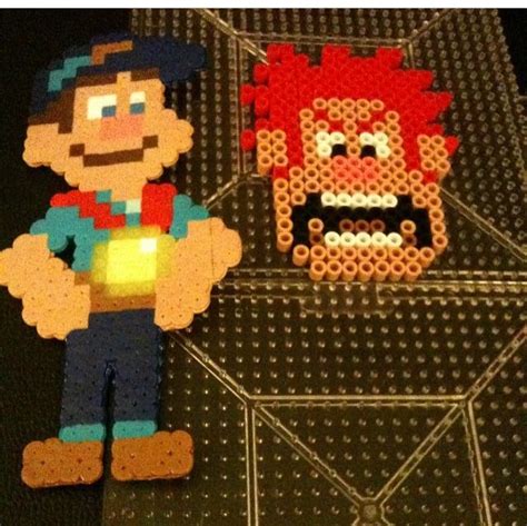 Wreck it Ralph by @Hardassdoll | Perler creations, Perler beads, Bead art