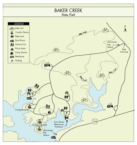 Baker Creek State Park Map - Baker Creek State Park South Carolina ...