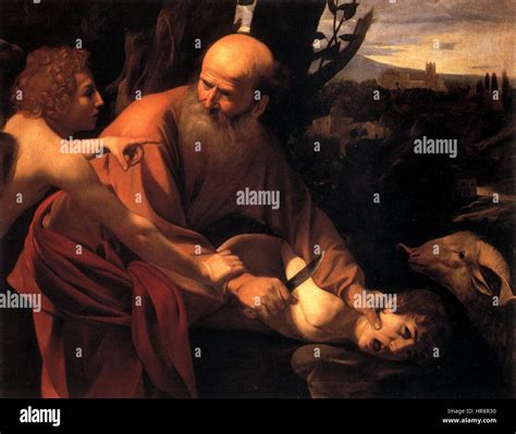 The Sacrifice of Isaac by Caravaggio Stock Photo - Alamy