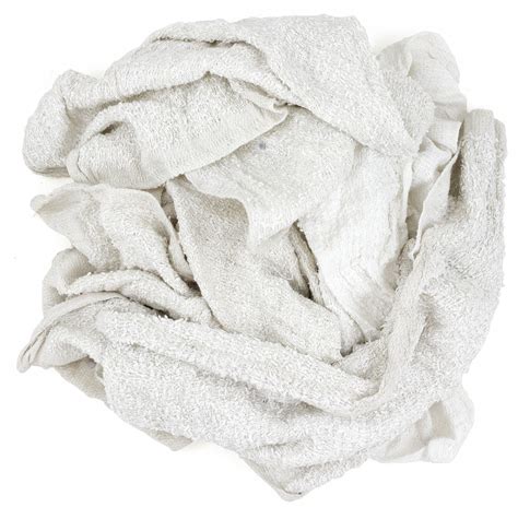 GRAINGER APPROVED Cloth Rag, Terry Cloth, White, Varies, 25 lb - 3U588 ...