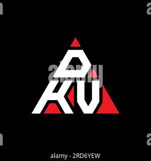 DKV triangle letter logo design with triangle shape. DKV triangle logo ...