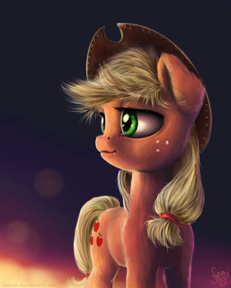 Applejack Portrait by Nemo2D.deviantart.com on @DeviantArt | My little ...