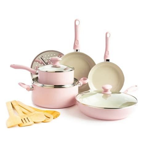 GreenLife Diamond Healthy Ceramic Nonstick, Cookware Pots and Pans Set ...