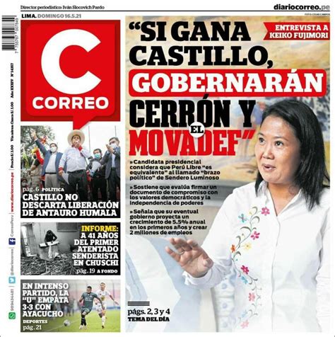 Periódico Diario Correo (Perú). Periódicos de Perú. Edición de domingo ...