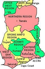 Map of Ghana Showing the Location of Sunyani | Download Scientific Diagram