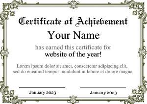 Certificates Template