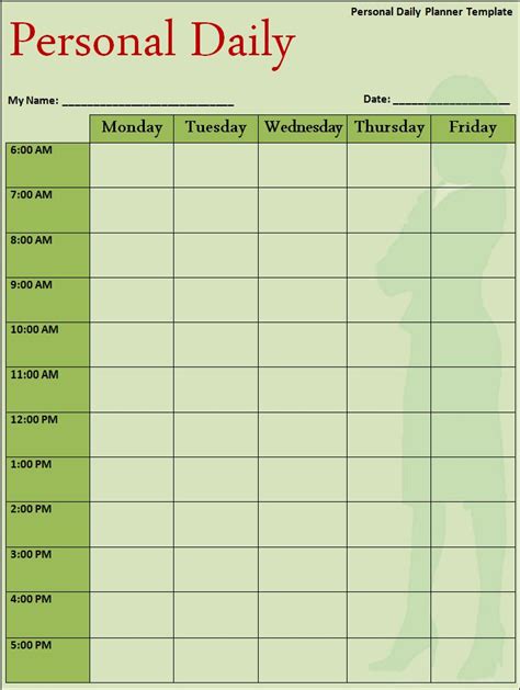 Daily Planner Templates | 21+ Free Printable Word, Excel & PDF Formats