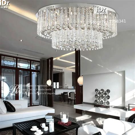 Modern living room ceiling crystal lamp lighting lamps modern ...