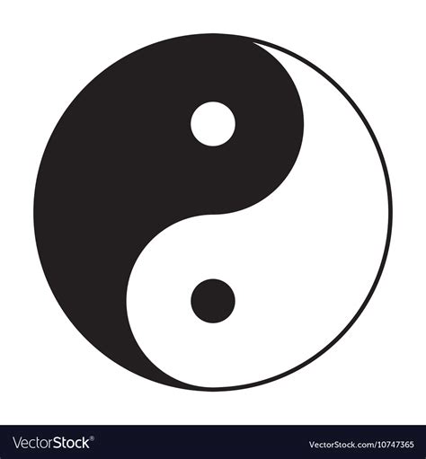 Yin Yang Symbol In Black And White Royalty Free Vector, 44% OFF