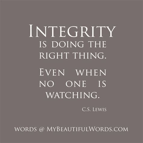 My Beautiful Words.: Integrity...