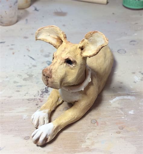 Sold Dog Sculpture, Clay Sculptures, Animal Sculptures, Clay Animals ...